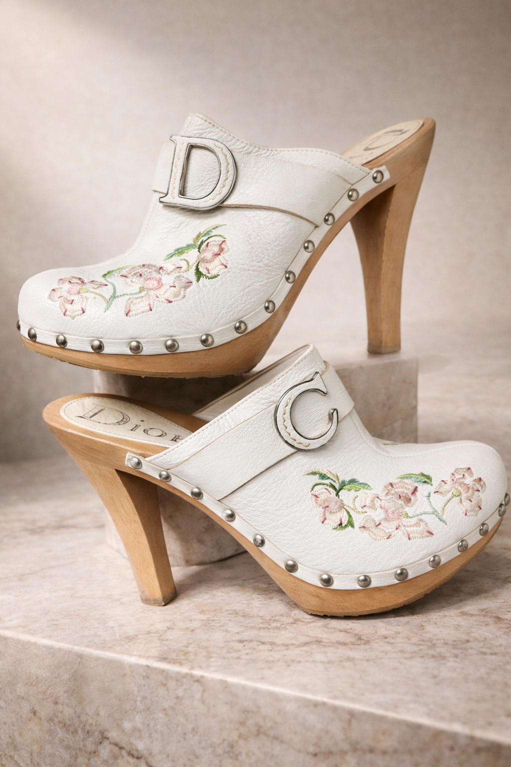 Dior Floral Clog Mules EU 39 | Rare Y2K Archive Heels