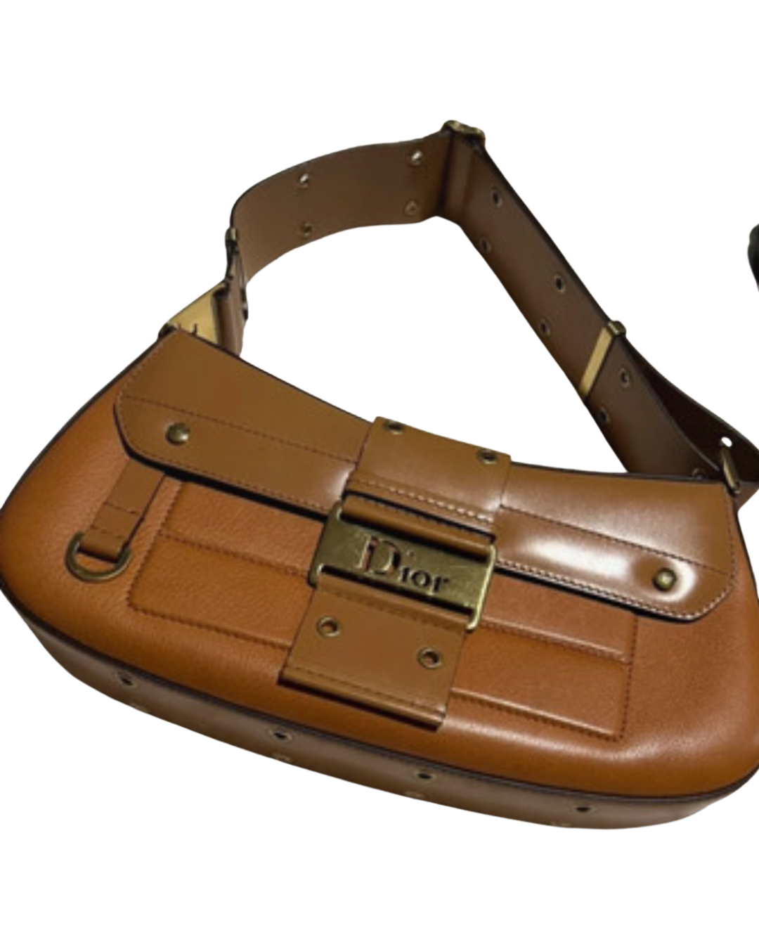 Christian Dior Street Chic Shoulder Bag Tan Leather Vintage Dior Bag