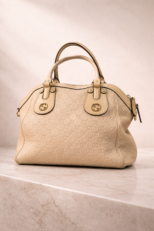 Gucci Guccissima Leather Bag Beige Large | Scarlett Hobo
